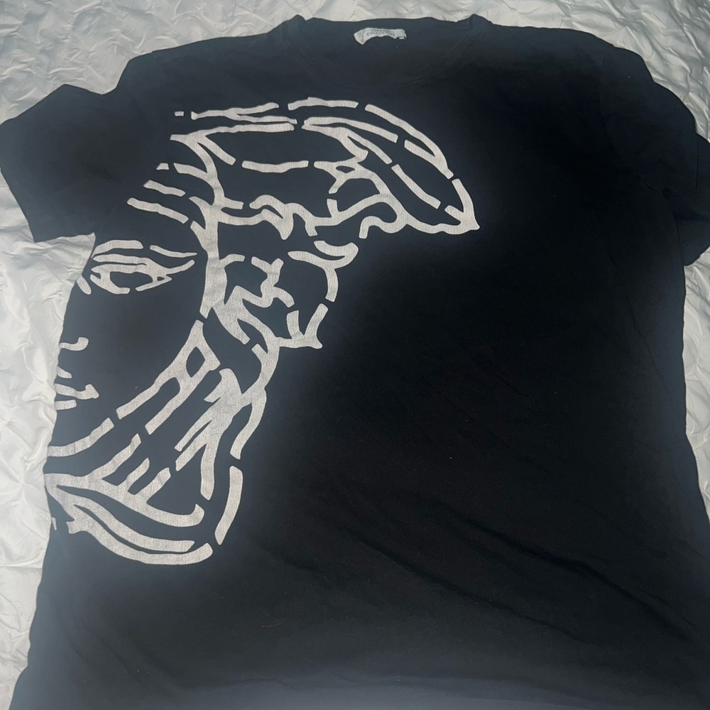 Versace Black and White Graphic Men's T-Shirt